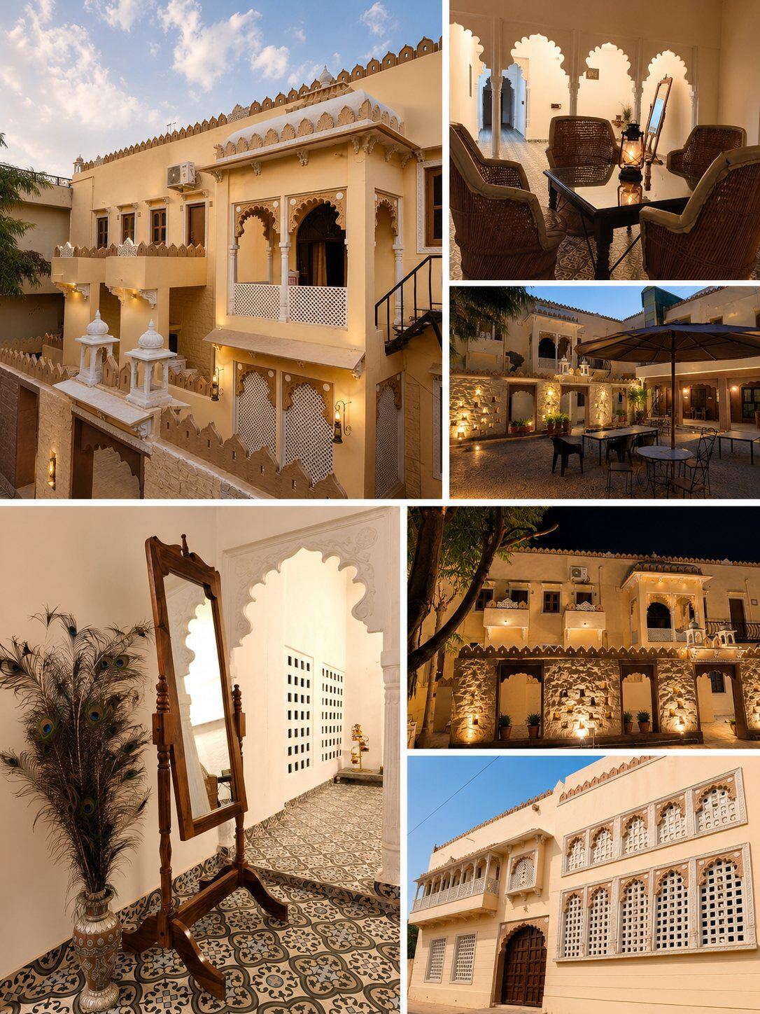 Collage of haveli details