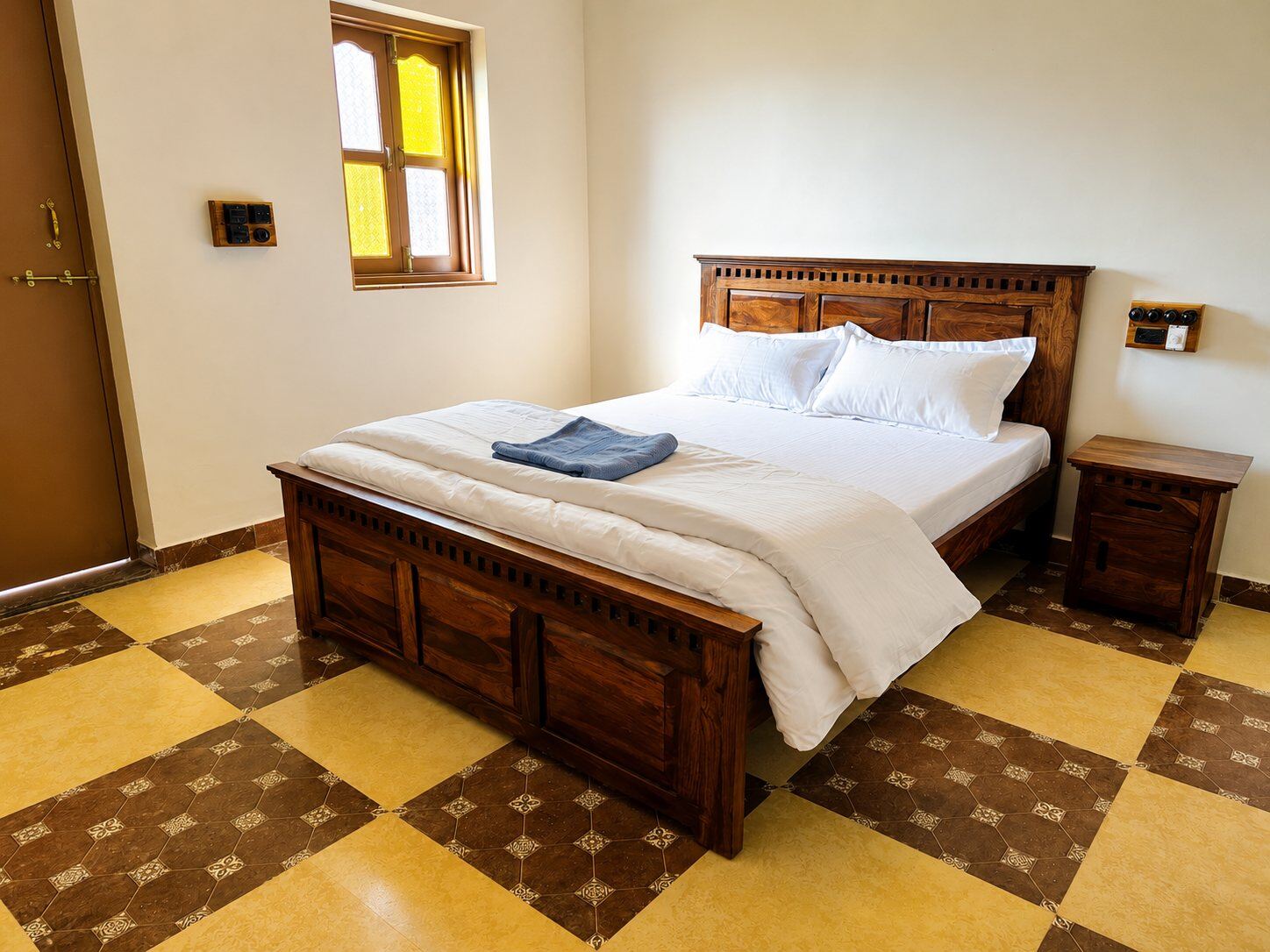 Heritage room with checkered tile floor